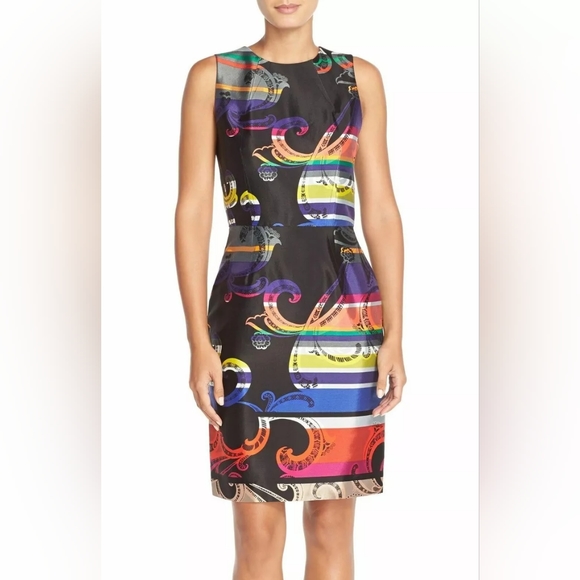 Trina Turk Dresses & Skirts - TRINA TURK 'Kudson' Multi Color Paisley Sleeveless Sheath Silk Blend Dress- 2